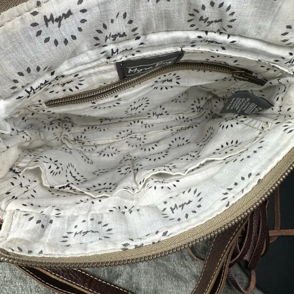 Myra Bag Crossbody Fringe Tooled leather Small